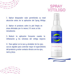 Sigue las instrucciones de Dermaccina Spray Vitiligo para obtener los mejores resultados  Dcto 33%Offf
