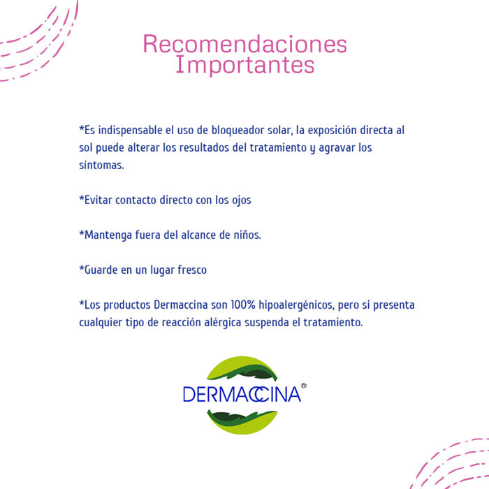 Seguir las recomendaciones puede darte una mejor experiencia con el producto Dermaccina Vitiligo 43%Off